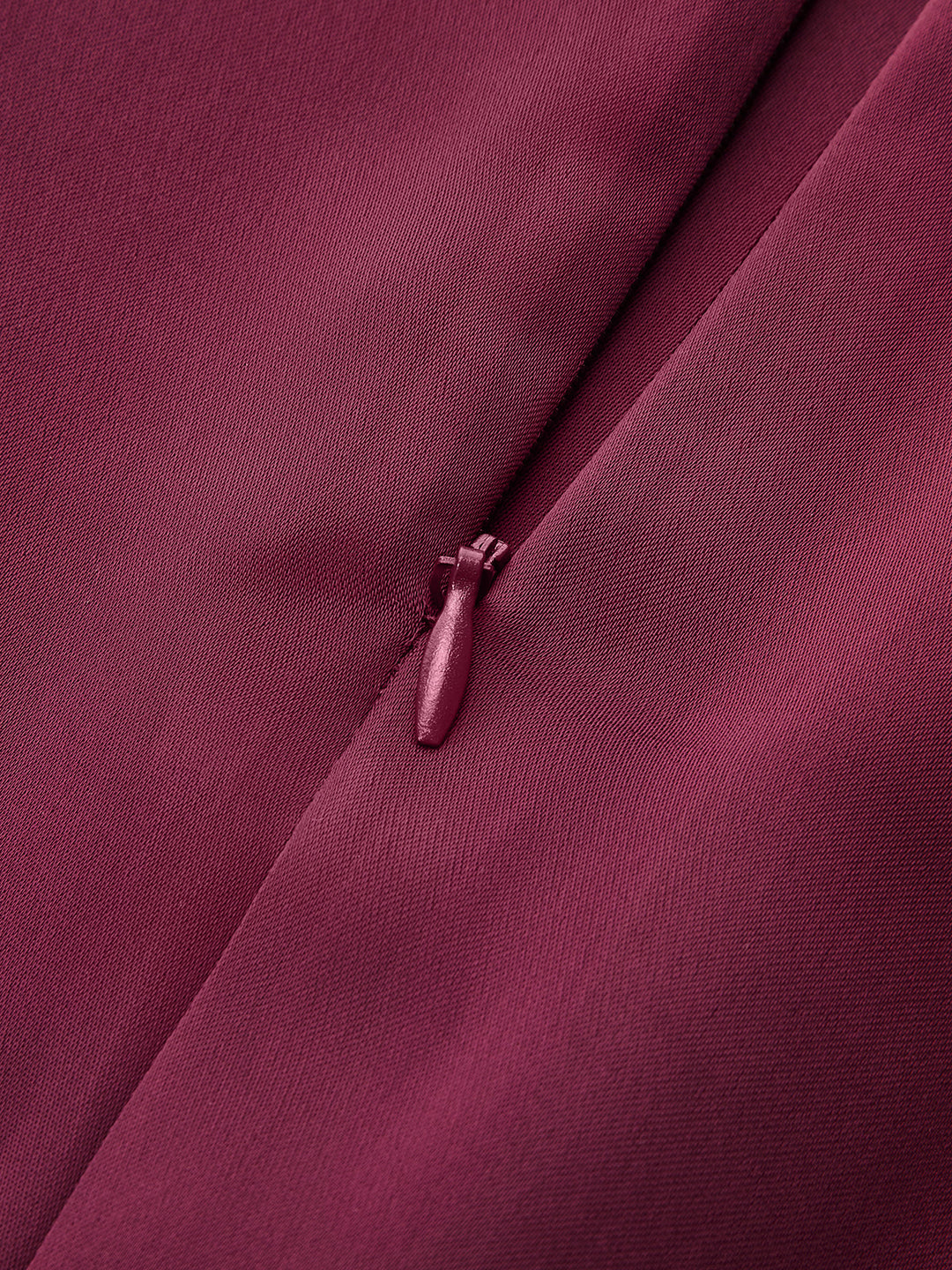 Monique Draped Satin Mock Neck Blouse