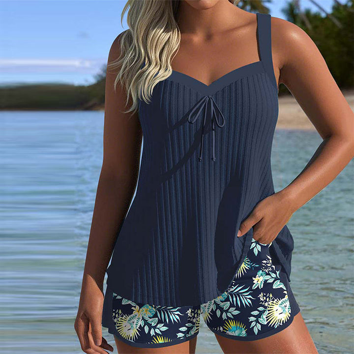 Thea Ribbed Tankini Set
