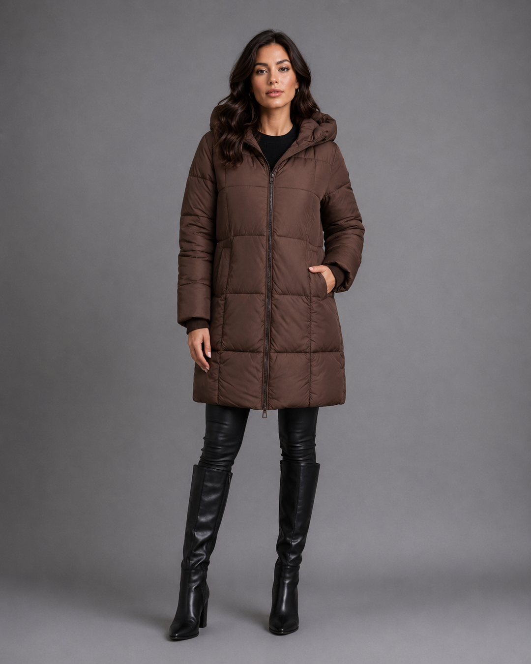 Nerina Contour Hooded Puffer Coat