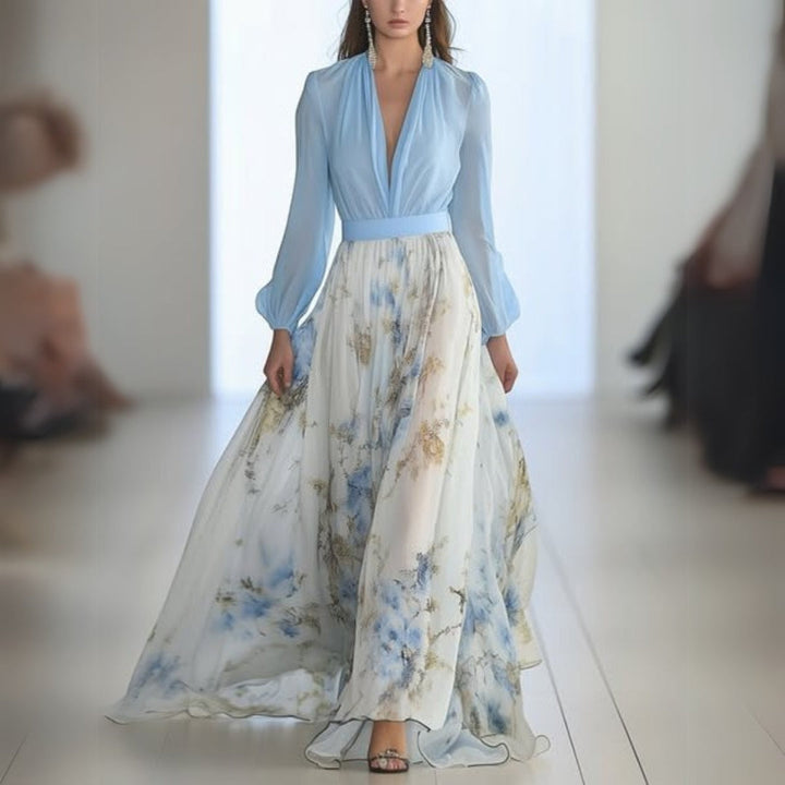 Rita Floral Chiffon Maxi Dress