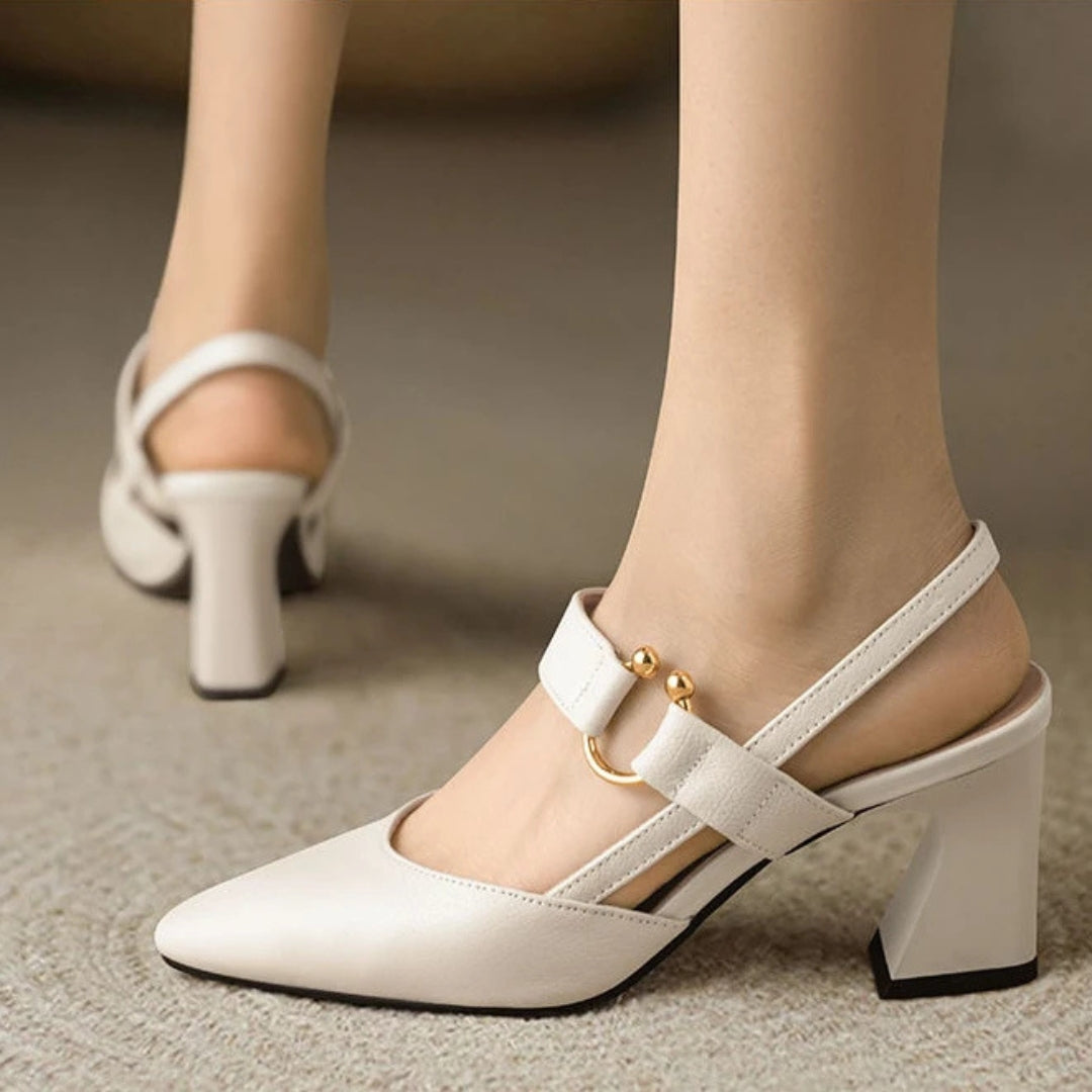 Ophelia Ring Detail Slingback Pumps