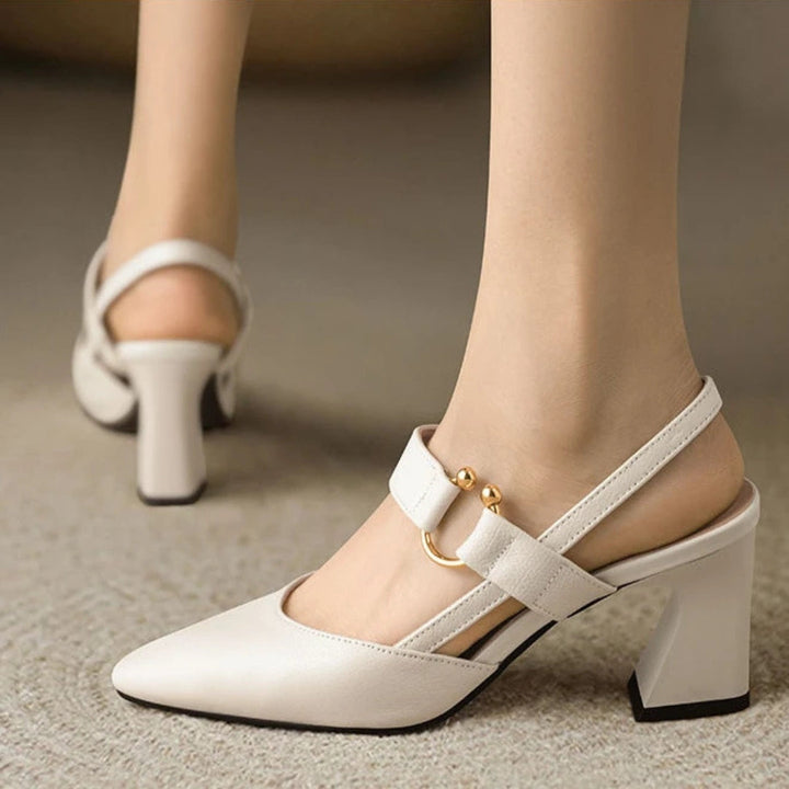 Ophelia Ring Detail Slingback Pumps