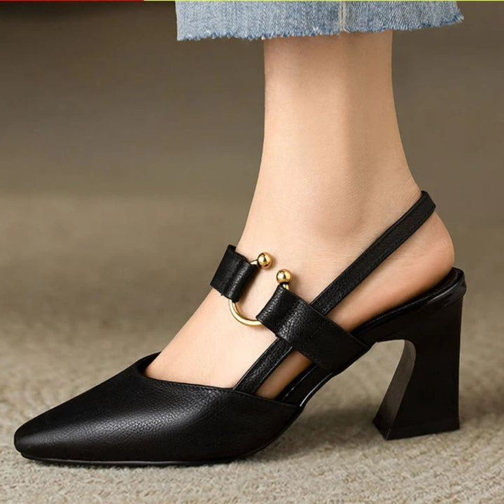 Ophelia Ring Detail Slingback Pumps