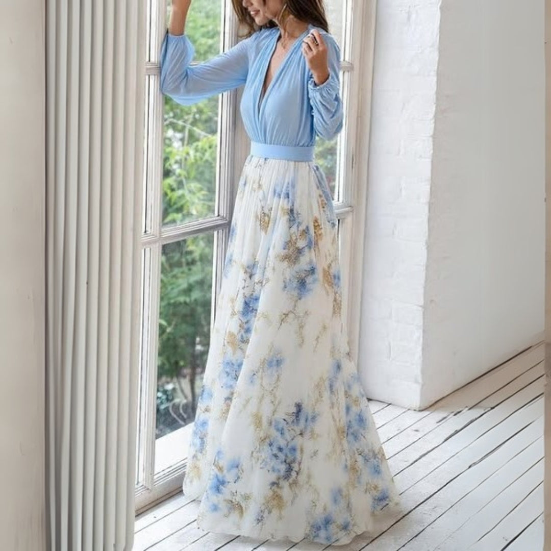 Rita Floral Chiffon Maxi Dress