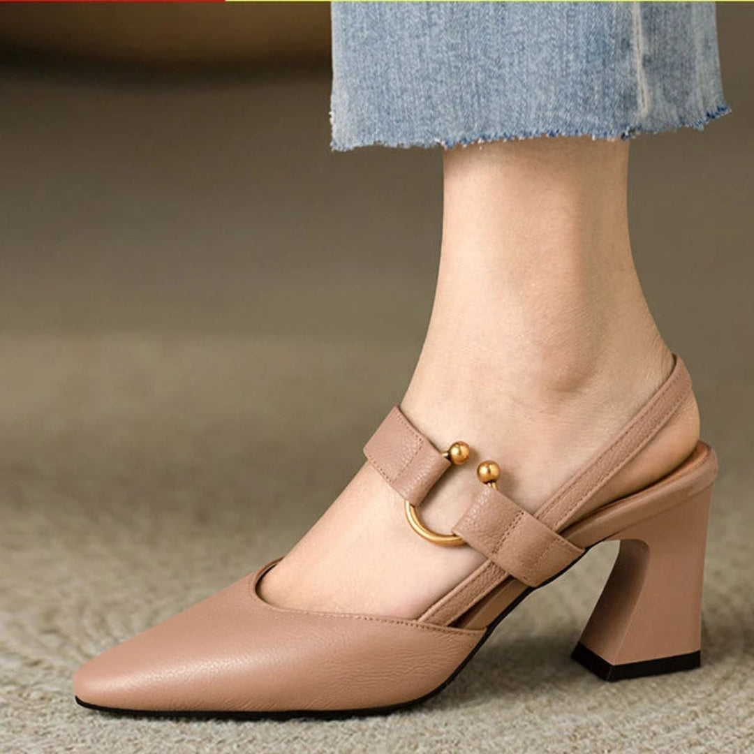 Ophelia Ring Detail Slingback Pumps