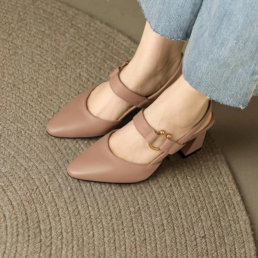 Ophelia Ring Detail Slingback Pumps