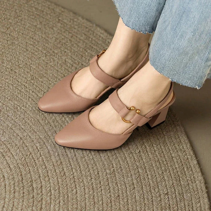 Ophelia Ring Detail Slingback Pumps