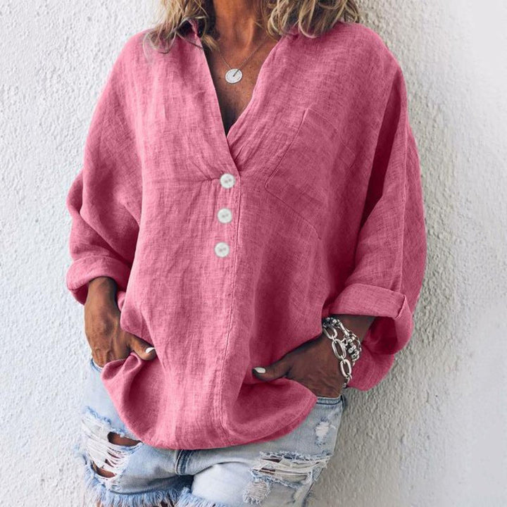 Zena Henley Classic Blouse