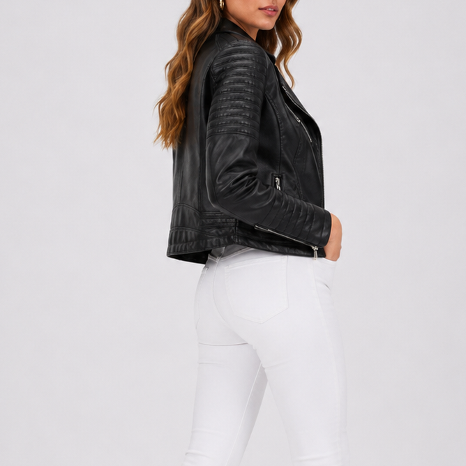 Carys Quilted Moto Jacket