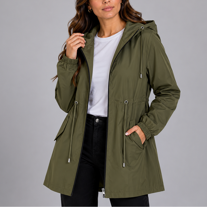 Letha Hooded Drawstring Parka Jacket