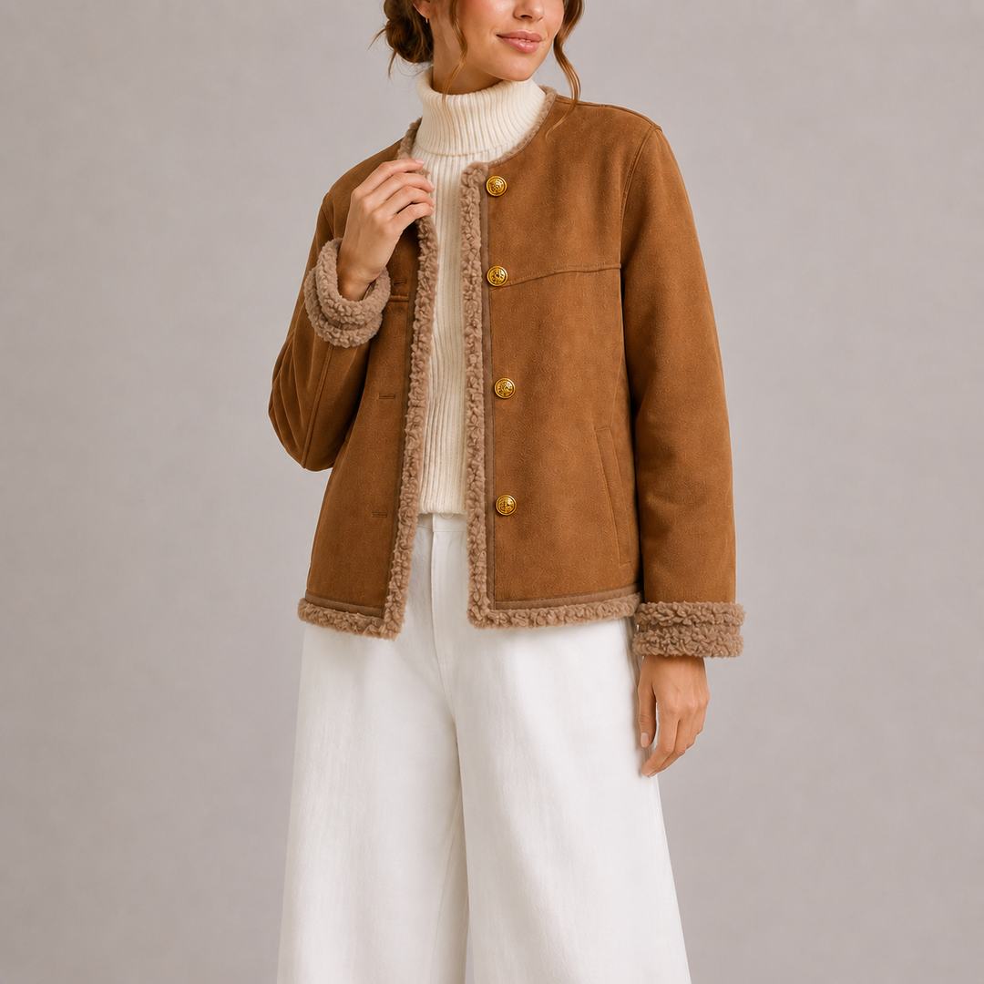Yesica Shearling Trim Jacket