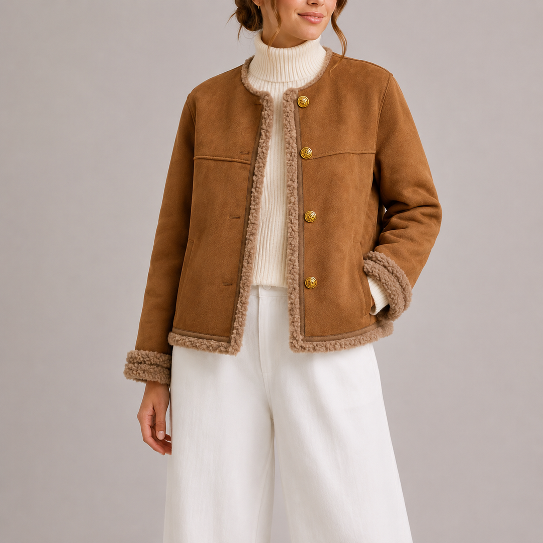 Yesica Shearling Trim Jacket