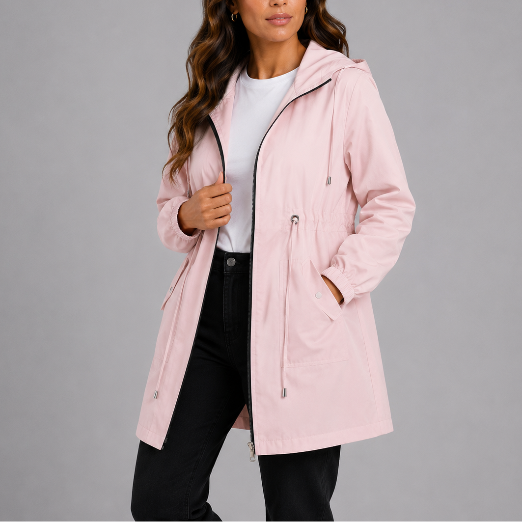 Letha Hooded Drawstring Parka Jacket