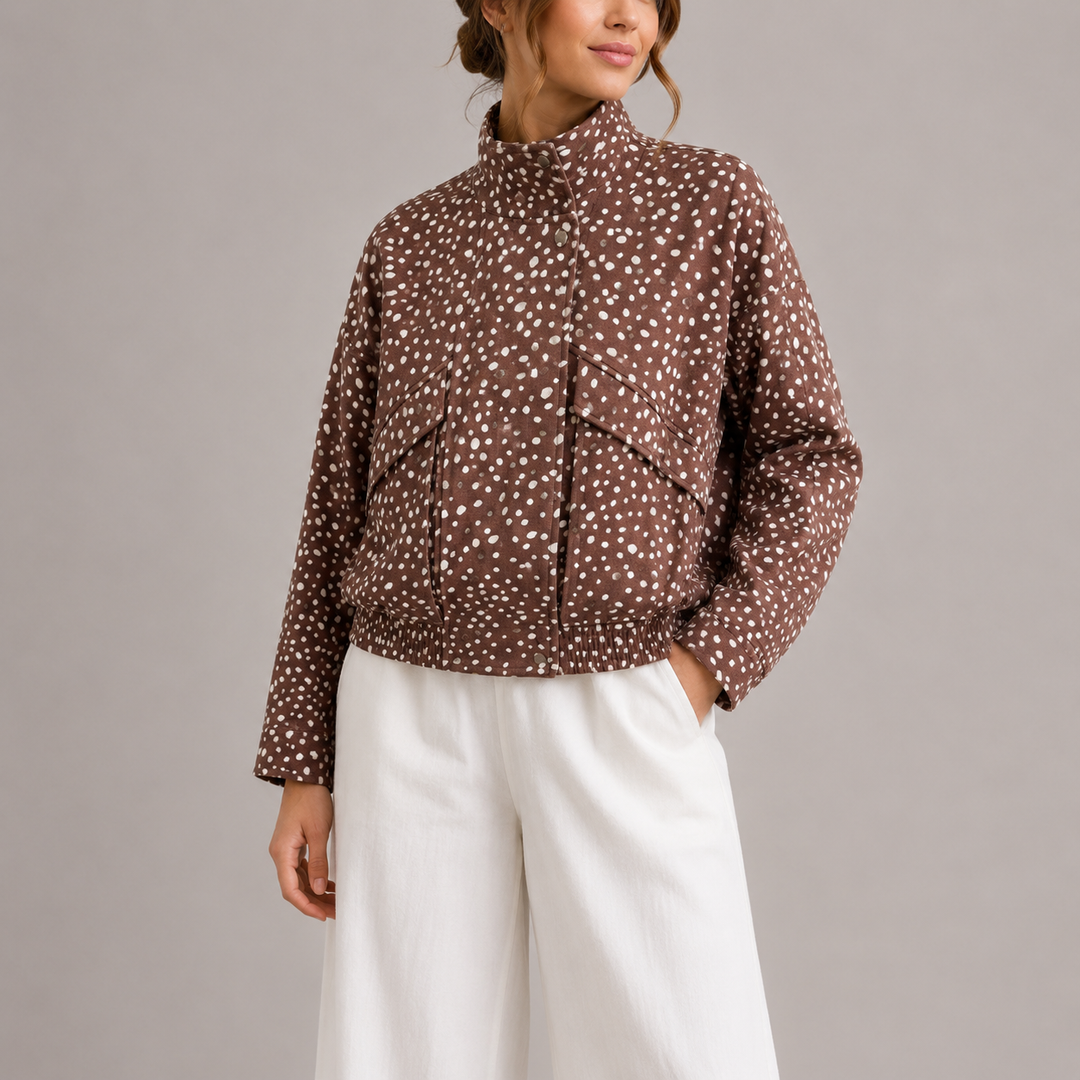 Tiana Printed Utility Bomber Jacket