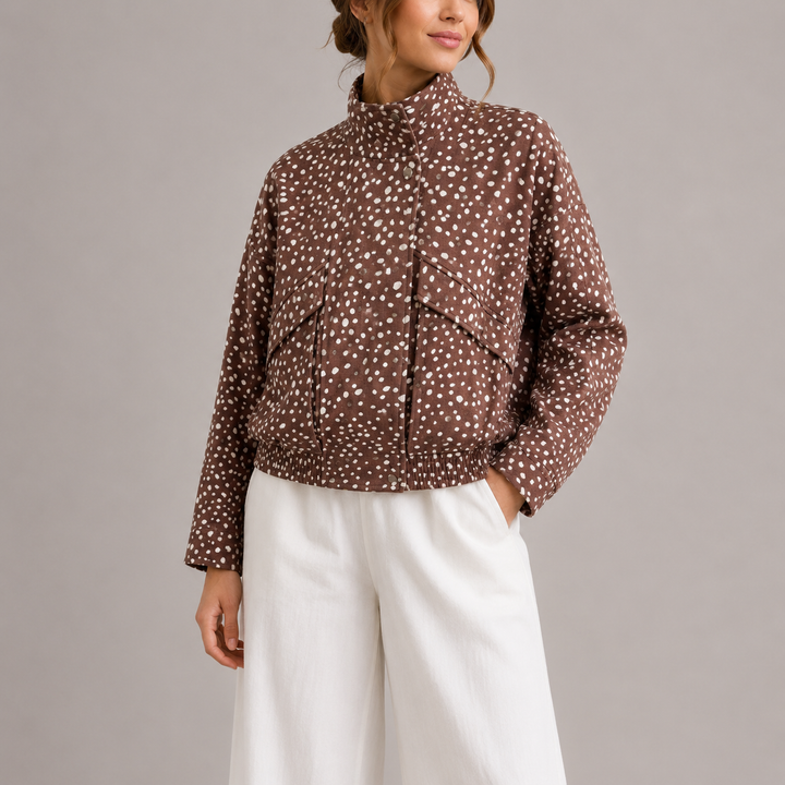 Tiana Printed Utility Bomber Jacket