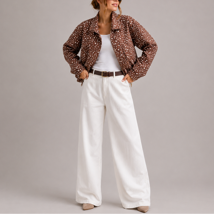 Tiana Printed Utility Bomber Jacket