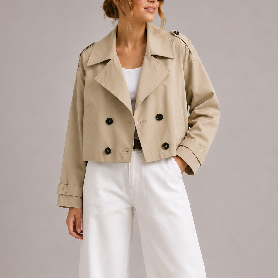 Ismeria Cropped Trench Jacket