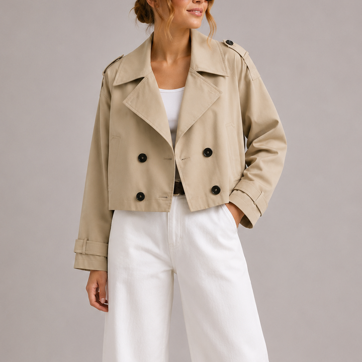 Ismeria Cropped Trench Jacket