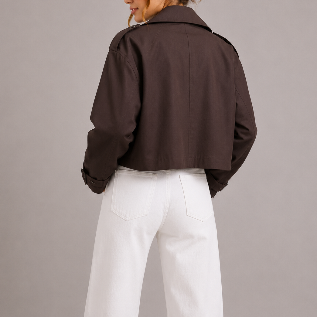 Ismeria Cropped Trench Jacket