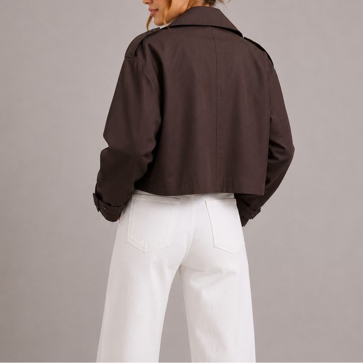 Ismeria Cropped Trench Jacket
