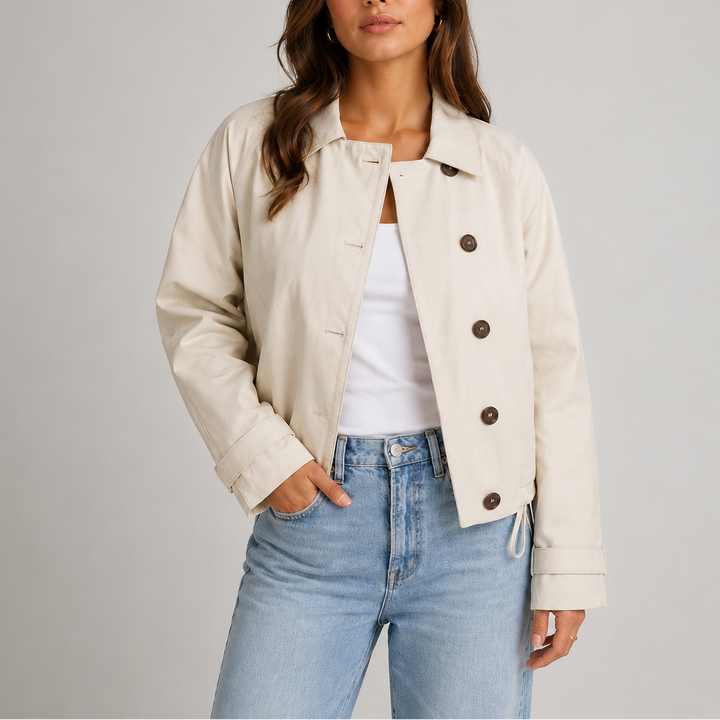 Haidyn Cropped Button Jacket