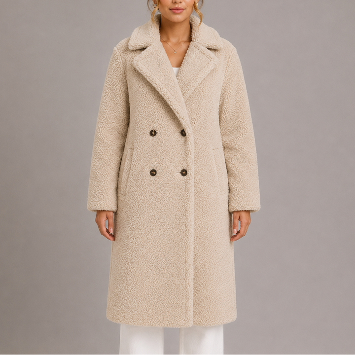 Xylina Teddy Double-Breasted Coat