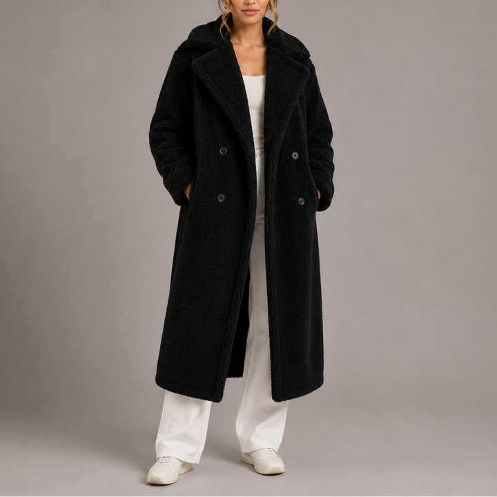 Xylina Teddy Double-Breasted Coat