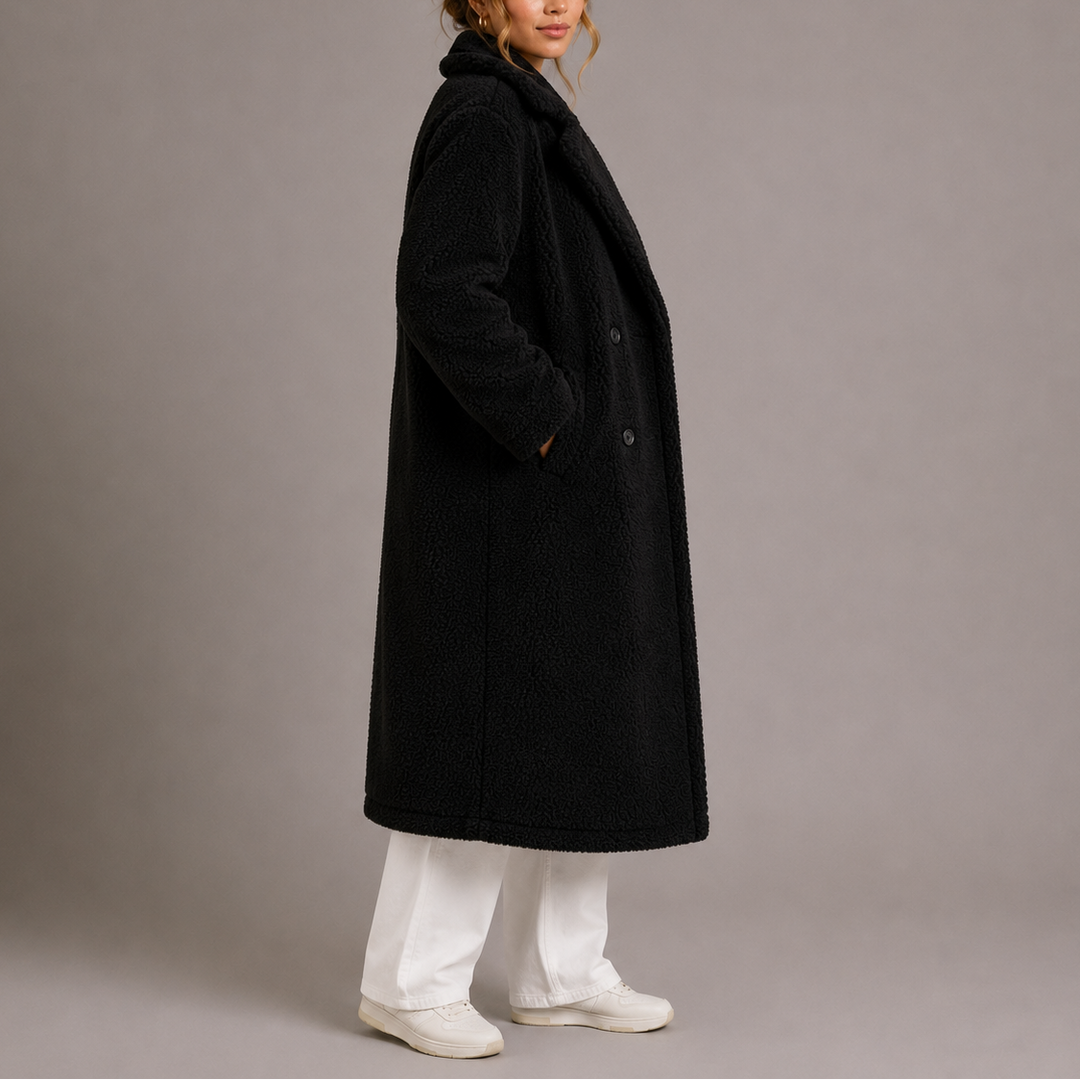 Xylina Teddy Double-Breasted Coat