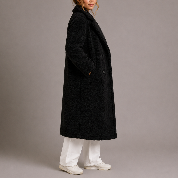 Xylina Teddy Double-Breasted Coat