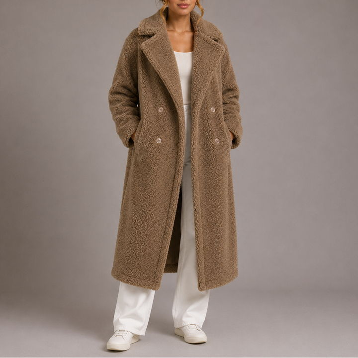 Xylina Teddy Double-Breasted Coat