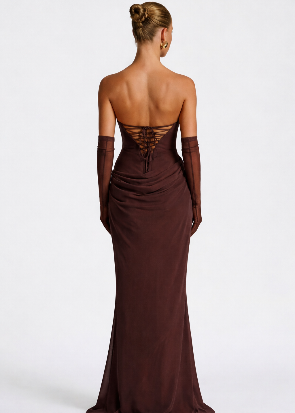 Estelle Sheer Drape Maxi Dress