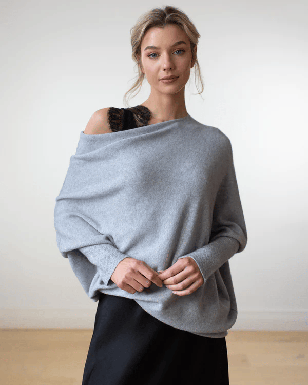 Yllana Off-Shoulder Batwing Sweater