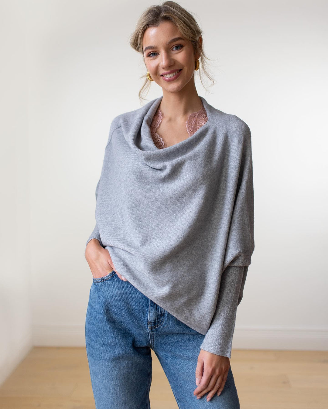 Yllana Off-Shoulder Batwing Sweater