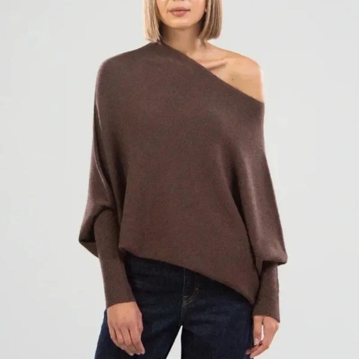Yllana Off-Shoulder Batwing Sweater