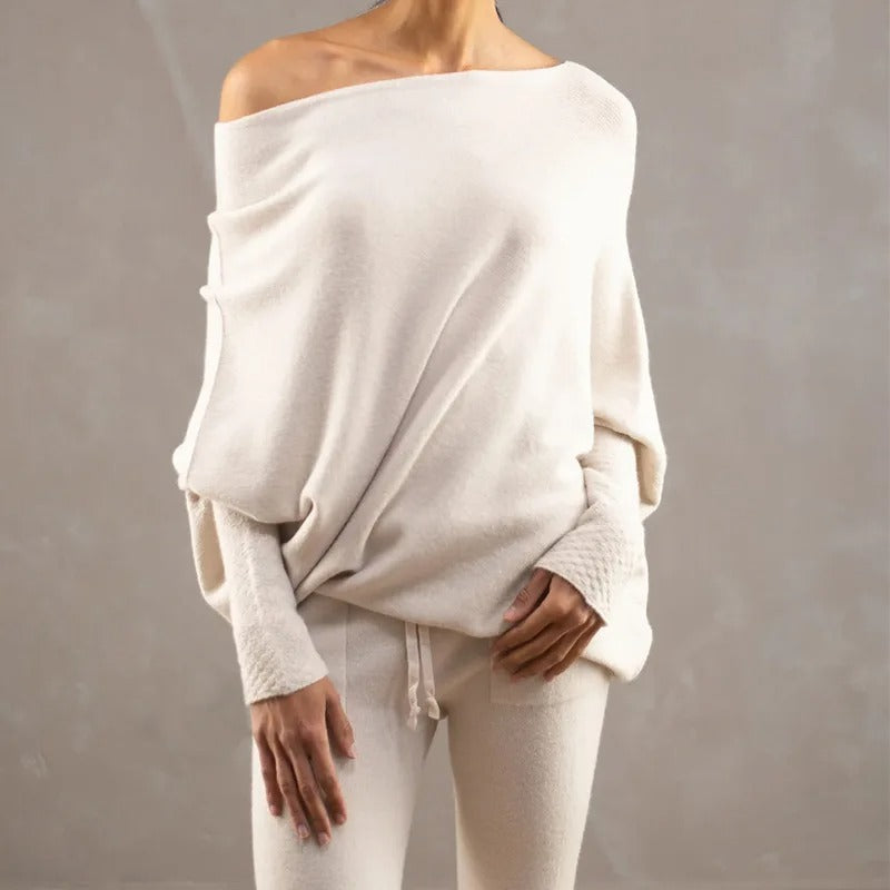Yllana Off-Shoulder Batwing Sweater