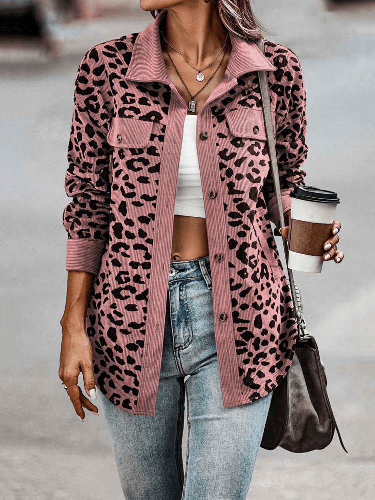 Alora Leopard Print Longline Shacket
