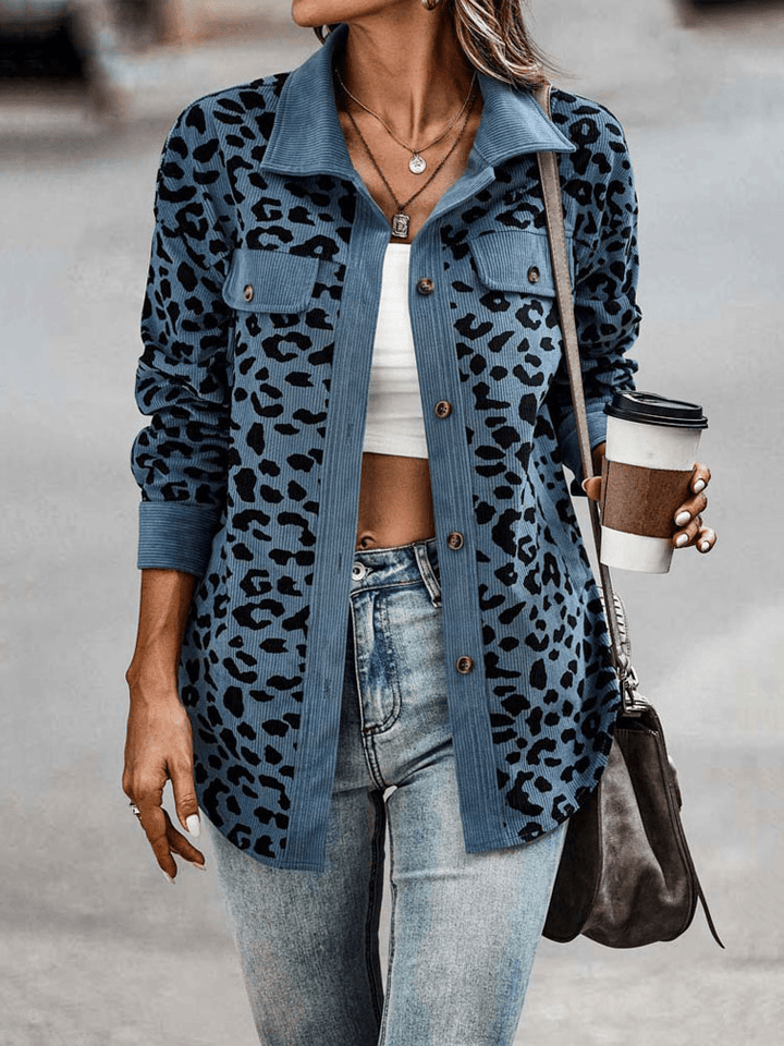 Alora Leopard Print Longline Shacket