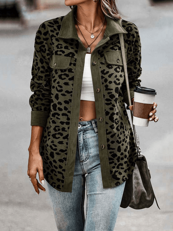 Alora Leopard Print Longline Shacket