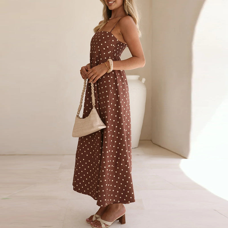 Teegan Polka Dot Maxi Dress