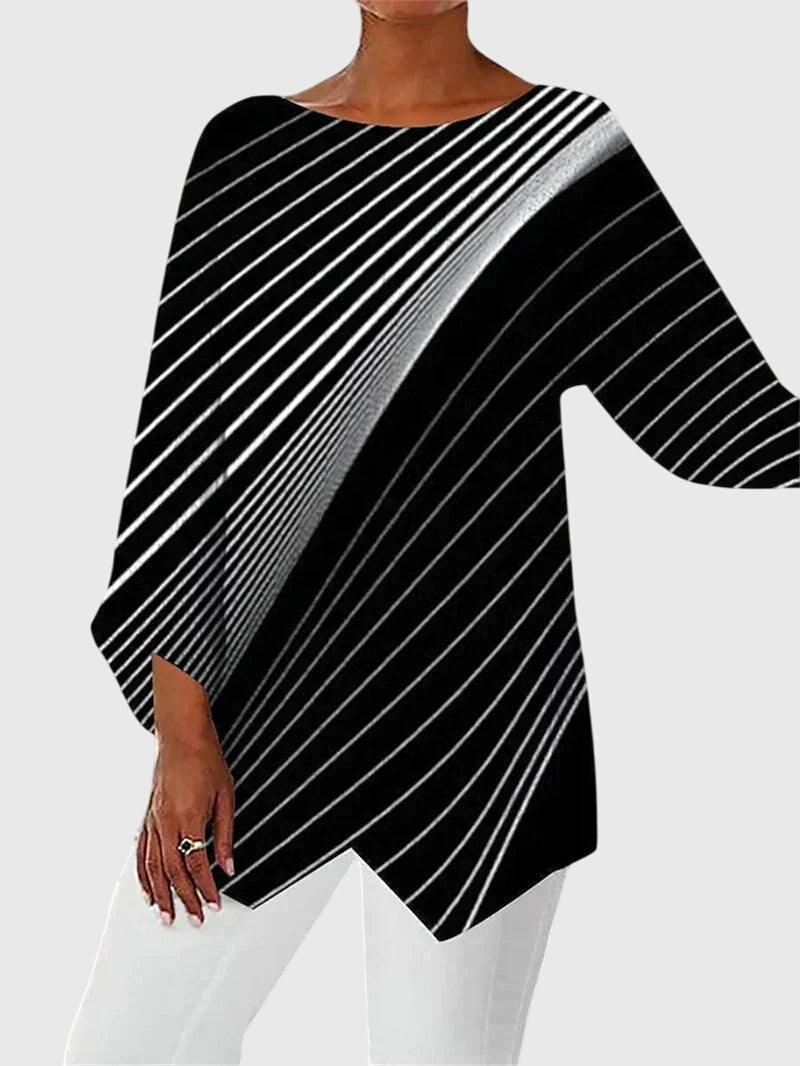 Valea Abstract Swan Tunic Blouse