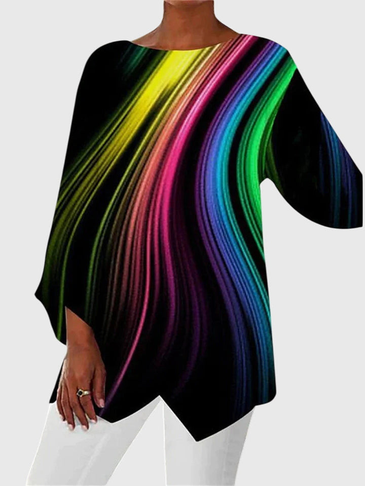 Valea Abstract Swan Tunic Blouse