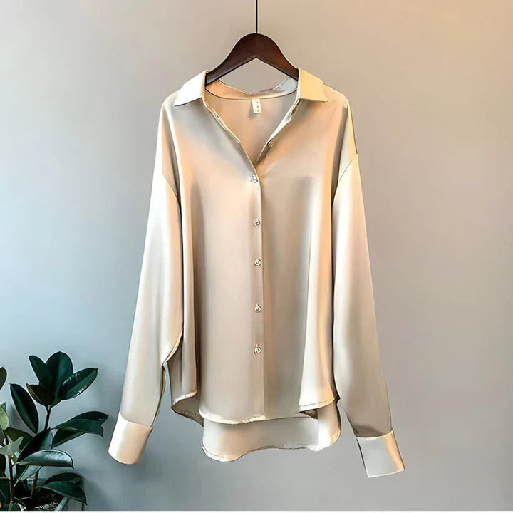 Athena Fluid Longline Button Blouse