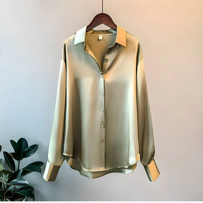 Athena Fluid Longline Button Blouse
