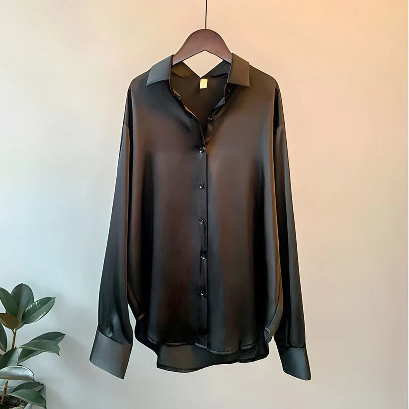 Athena Fluid Longline Button Blouse