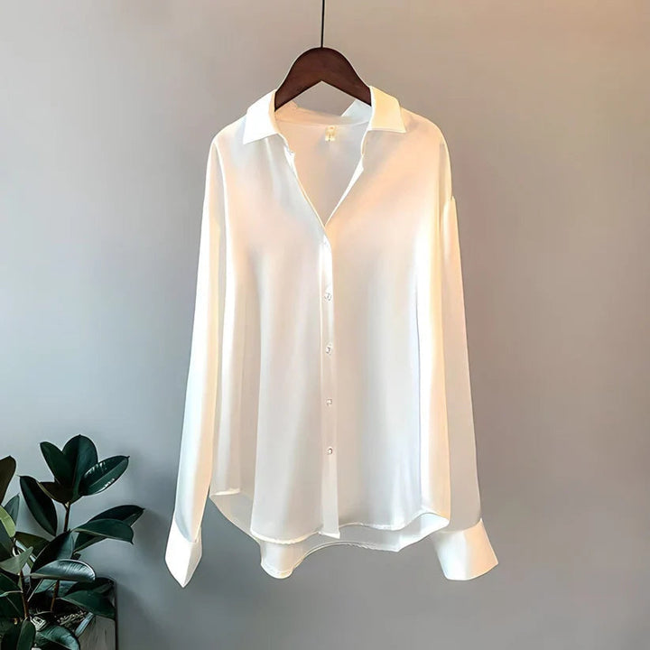 Athena Fluid Longline Button Blouse