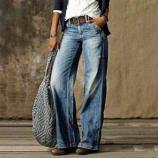 River Wide Leg Denim Jeans