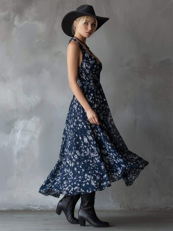 Nash Floral Halter Midi Dress
