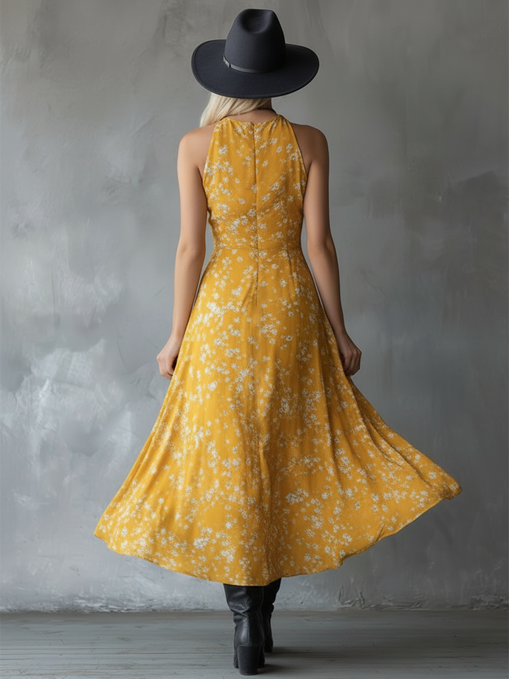 Nash Floral Halter Midi Dress