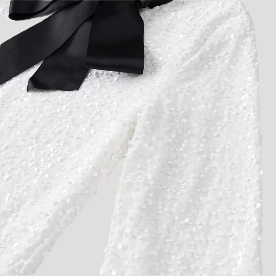 Liv Bow Detail Sequin Mini Dress