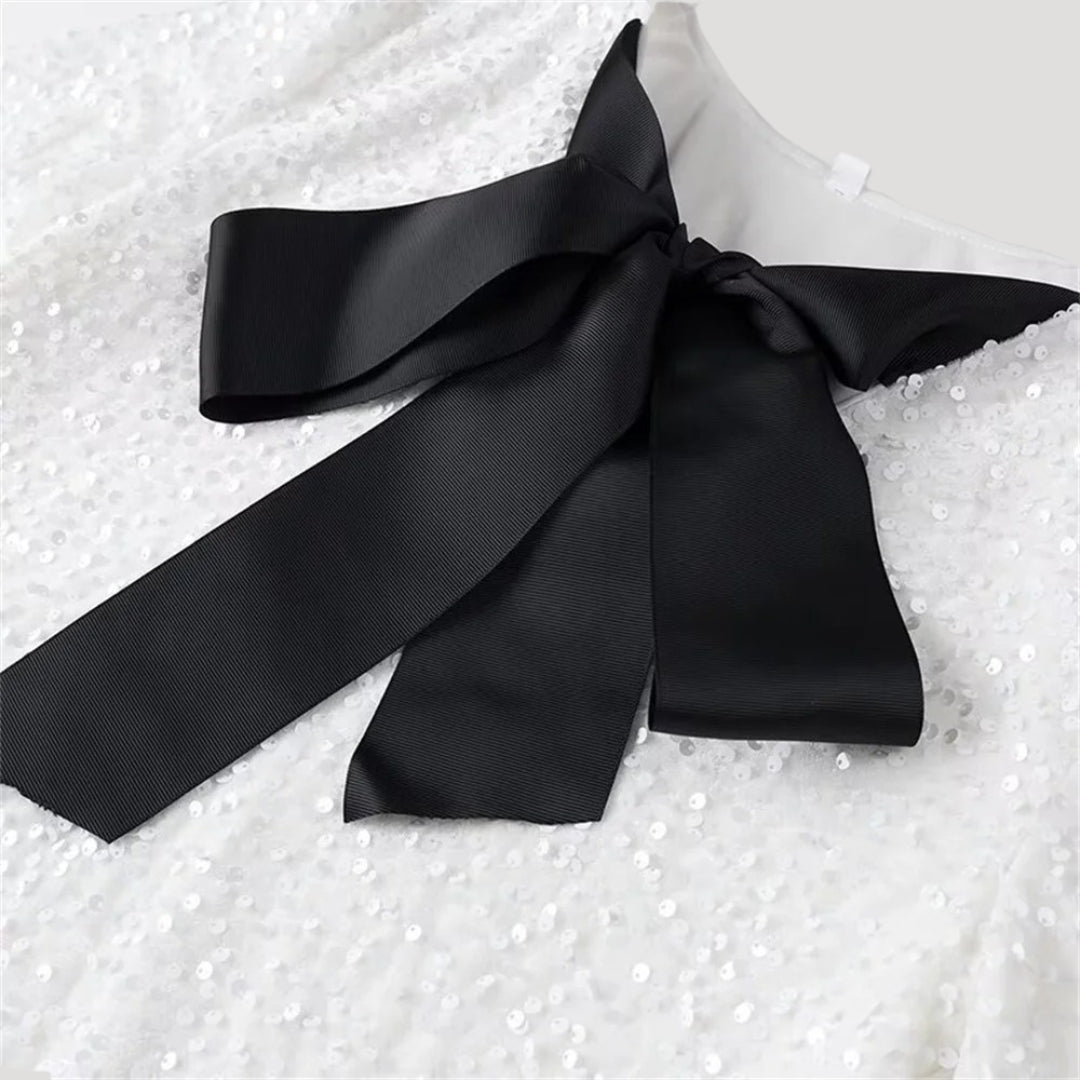 Liv Bow Detail Sequin Mini Dress